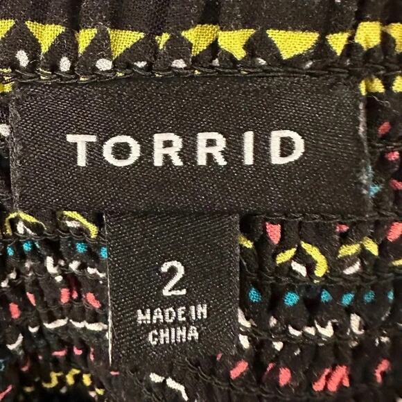 Torrid Mini Challis Sweetheart Dress colorful, sexy summer 90s coastal plus size - Picture 9 of 15